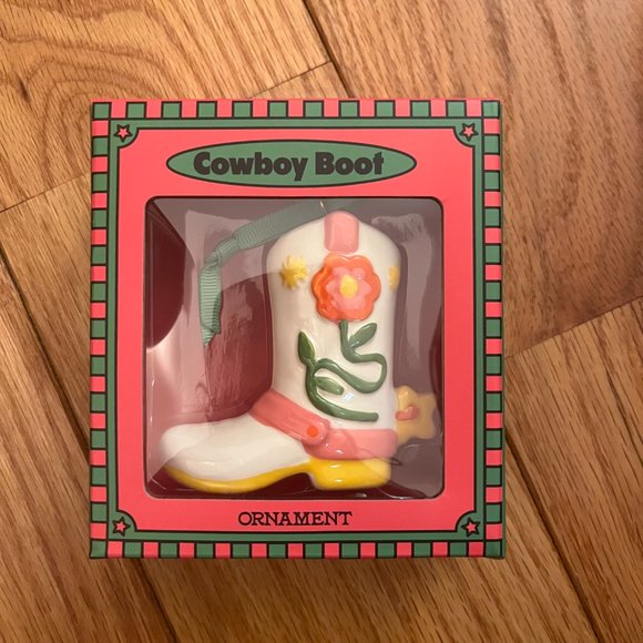 NEW IN BOX ban.do Cowboy Boot Ornament - Picture 2 of 3
